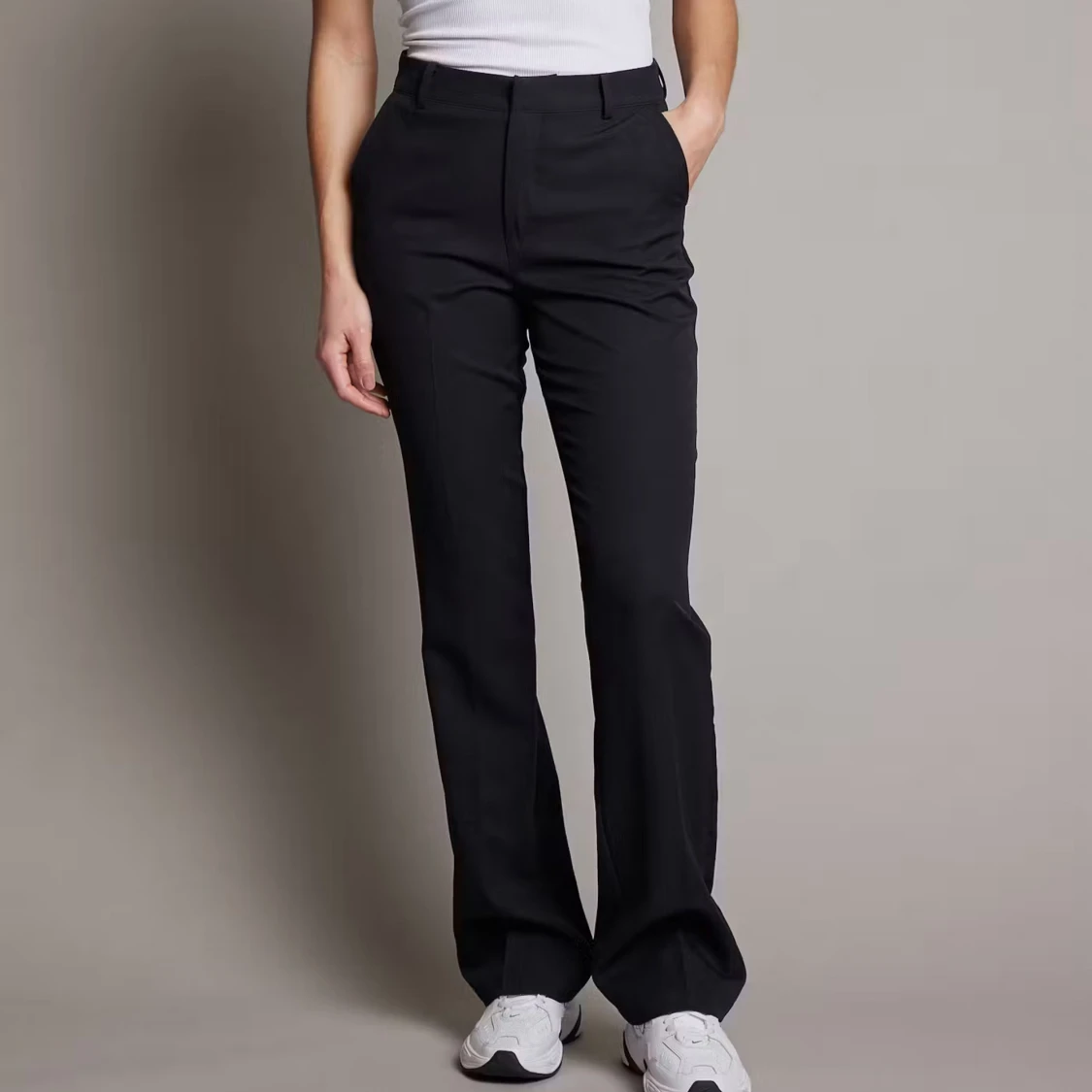 Ljusbeige kostymbyxor - 3