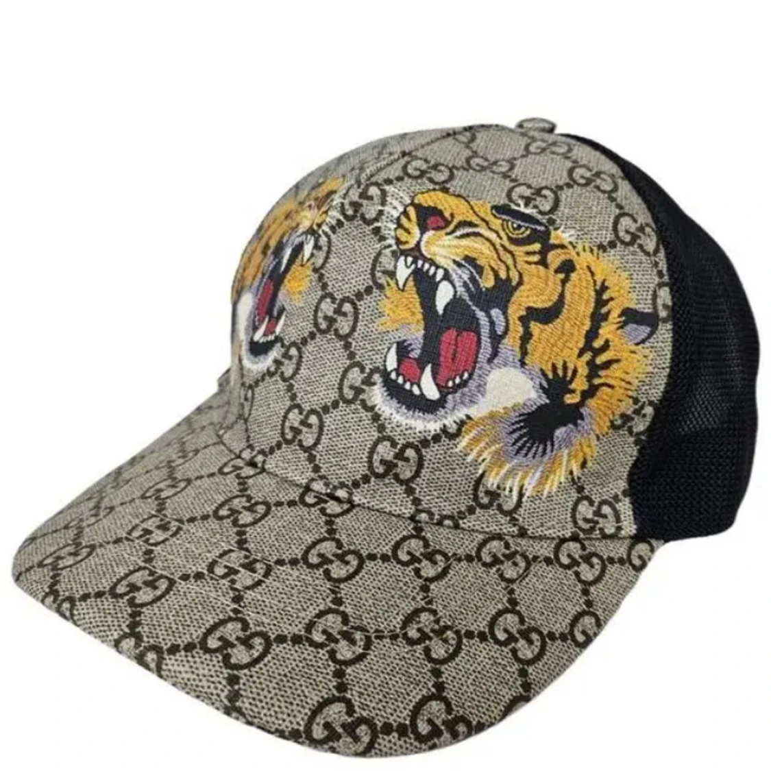 Gucci keps med tigerbrodyr och GG-mönster - 2