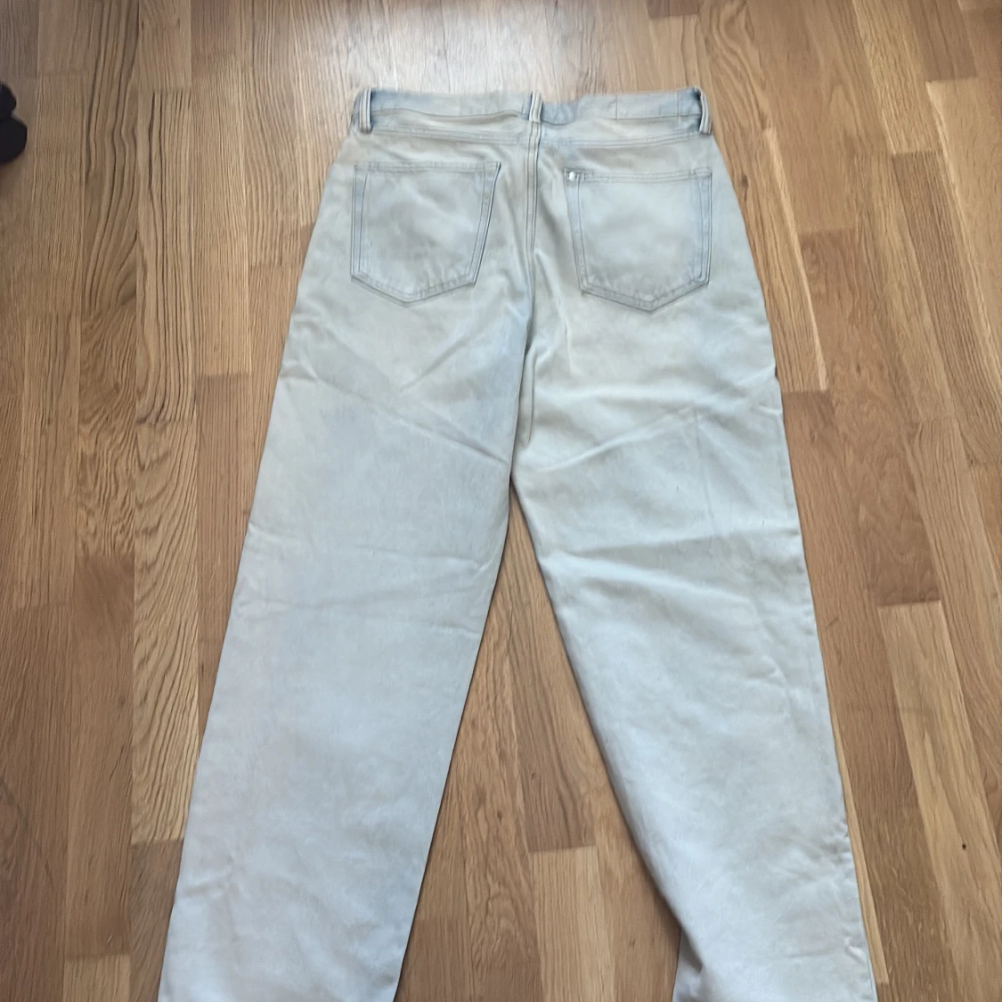 ljusblå/vit baggy loose jeans - 1