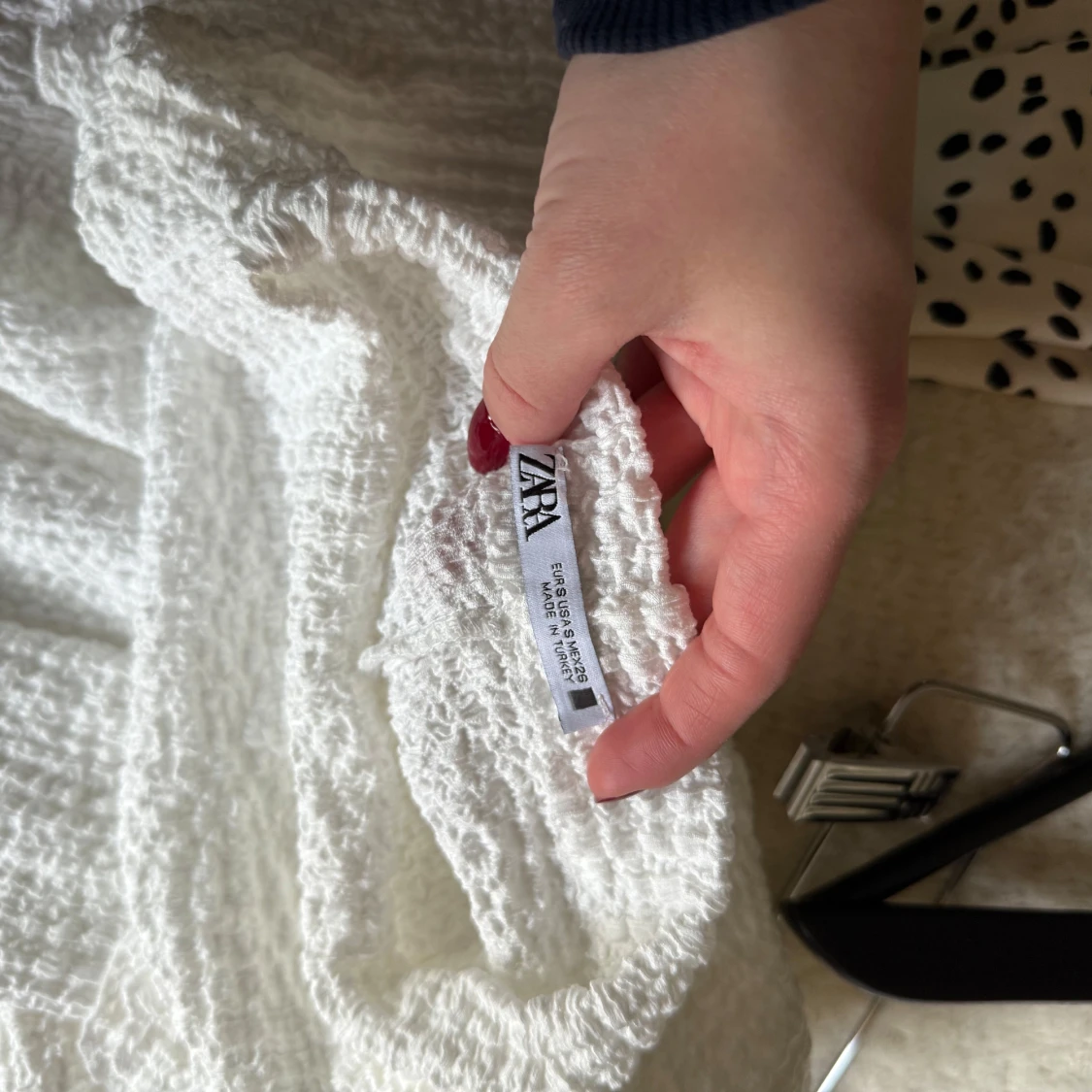 Vit strukturerad topp från Zara - 2