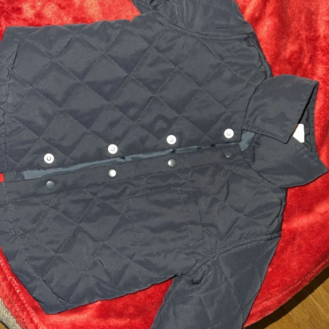 Quiltad mörkblå jacka från H&M - 1