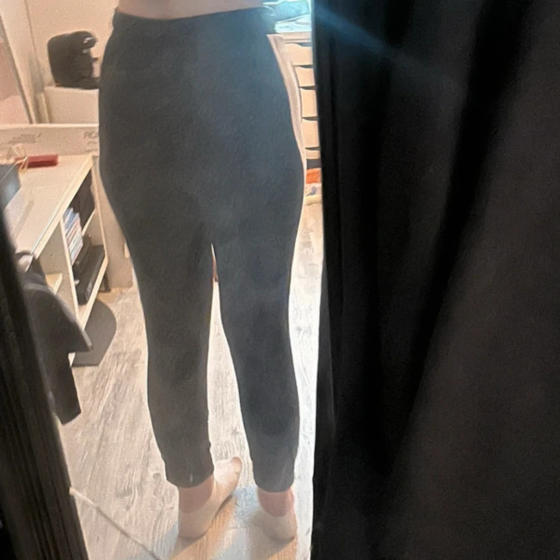 Svarta Puma mjukisbyxor med vita ränder - 1