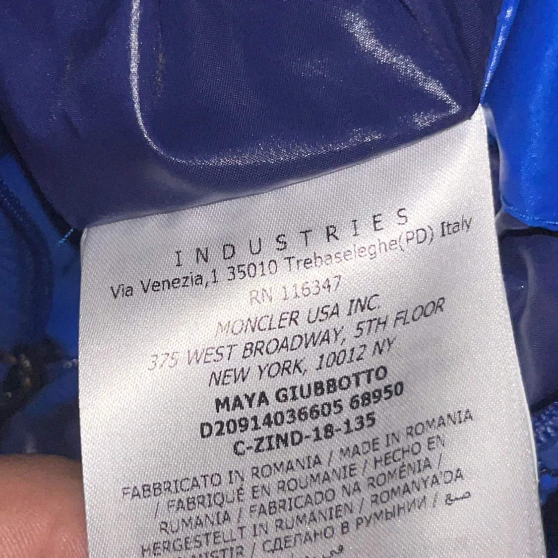 Blå Moncler Maya  - 3