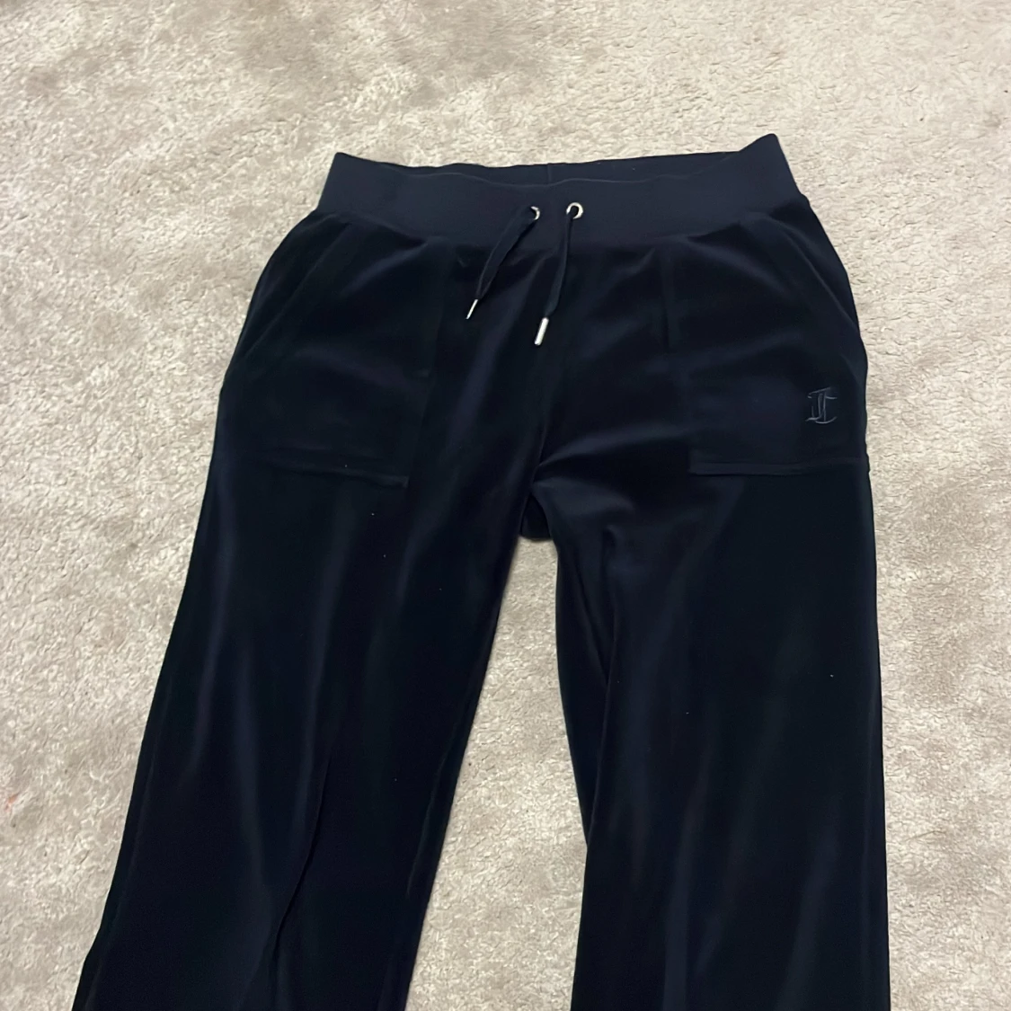 Mörkblåa mjukisbyxor i sammet Juicy Couture - 1