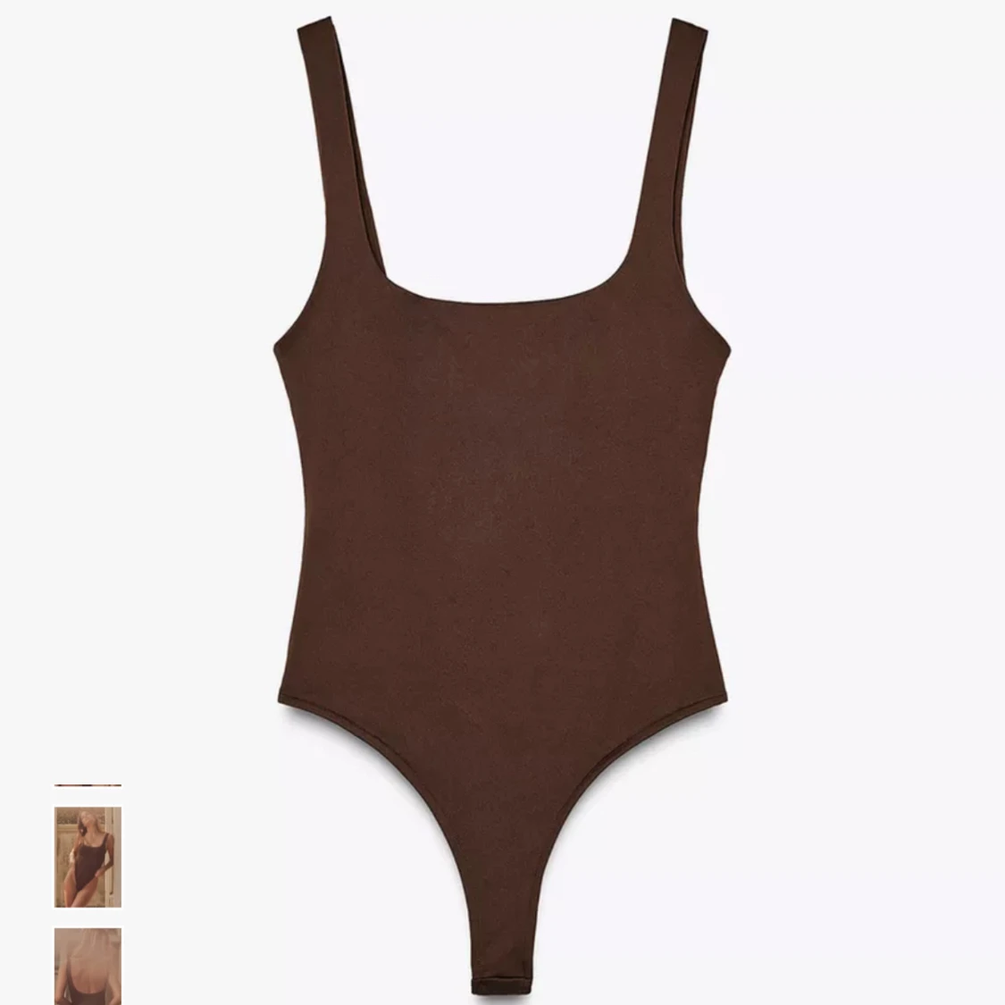 Brun ärmlös body från ZARA