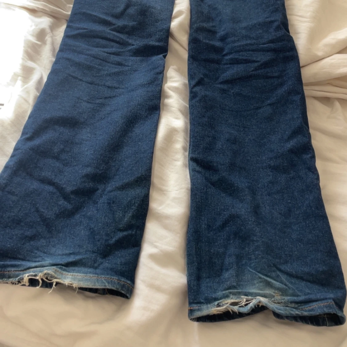 Mörkblå bootcut jeans - 3