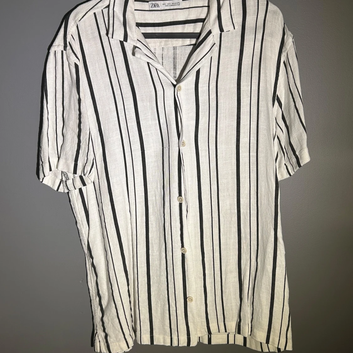 Randig linneskjorta från Zara