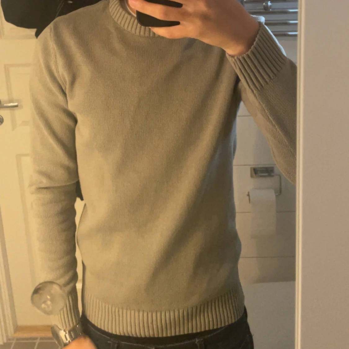 Grön stickad tröja