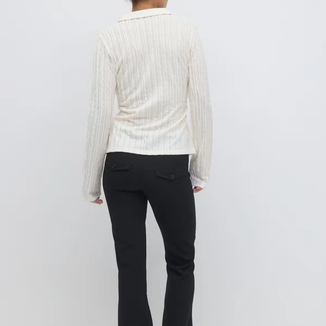 Svarta bootcut kostymbyxor - 1