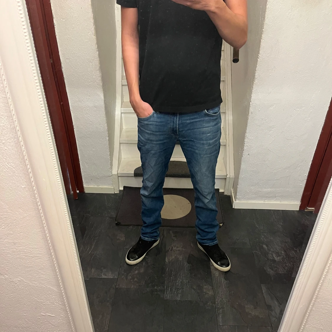 Blåa jeans regular fit herr - 3