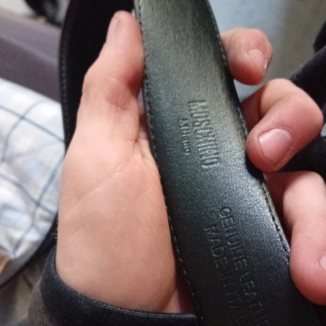 Svart Moschino bälte i läder - 2