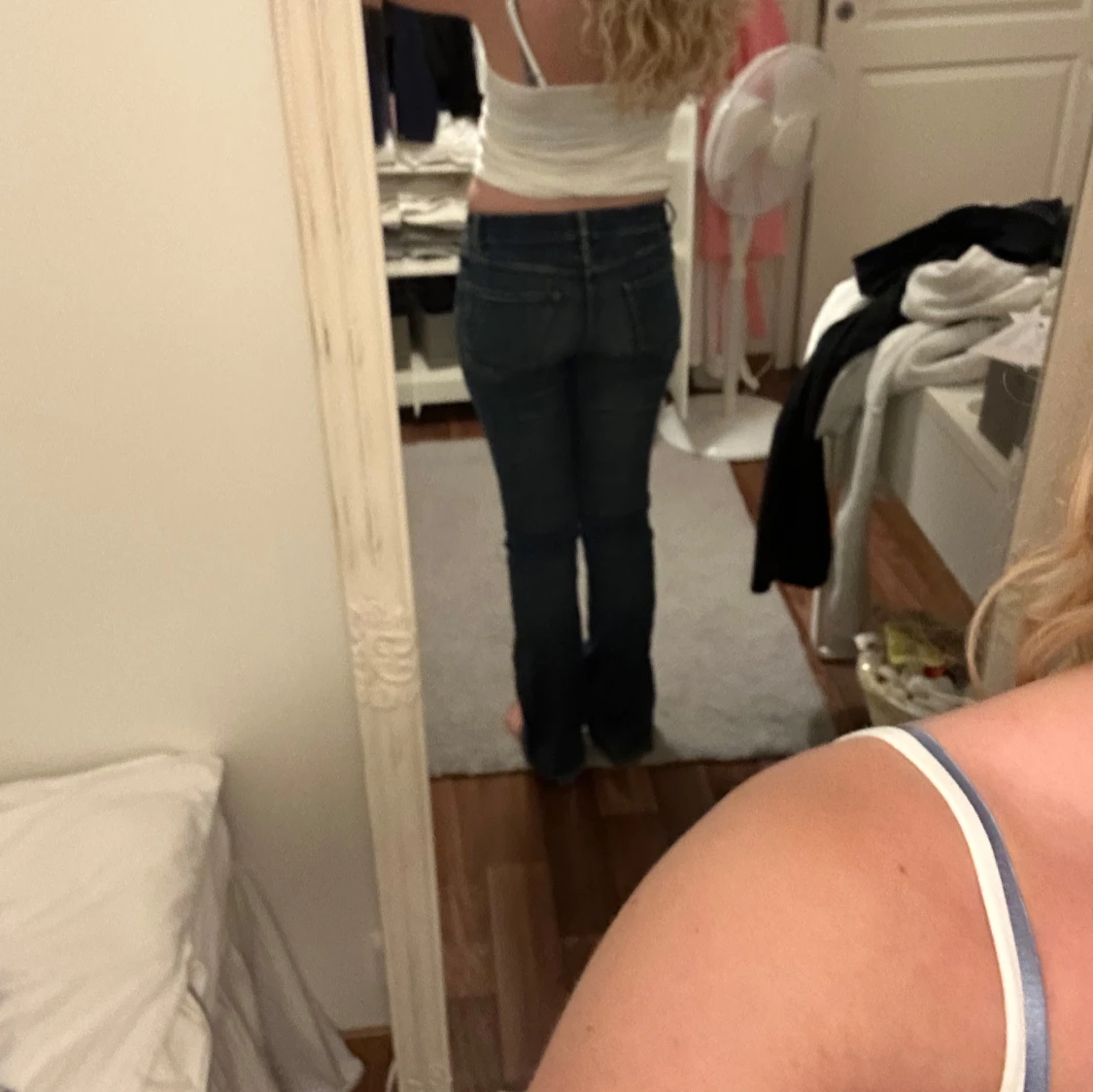 Blå bootcut jeans - 3