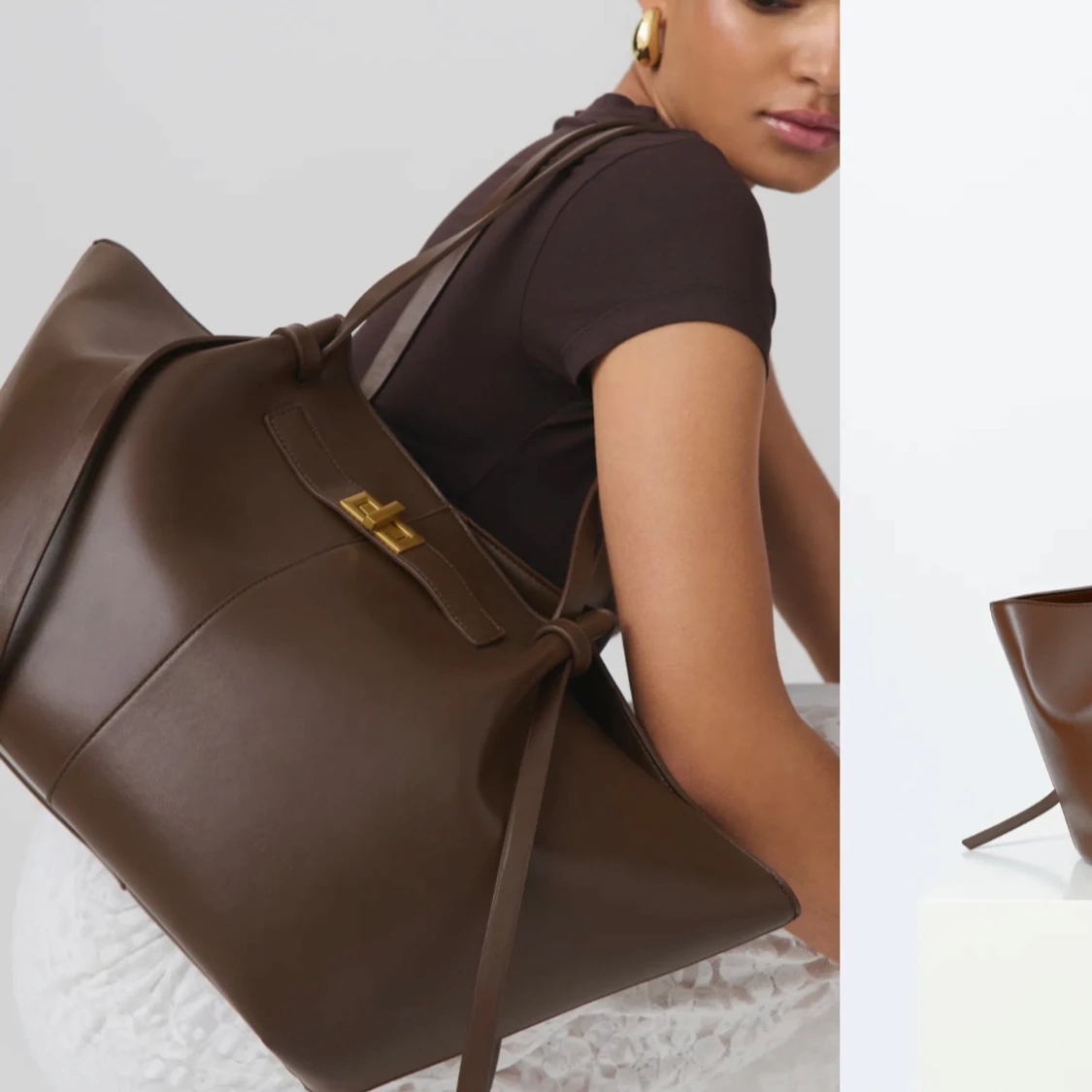 Brun axelväska från gina tricot