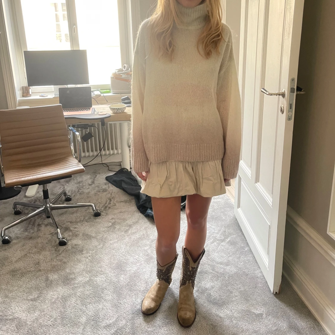 Vit stickad polotröja från Samsøe Samsøe - 4