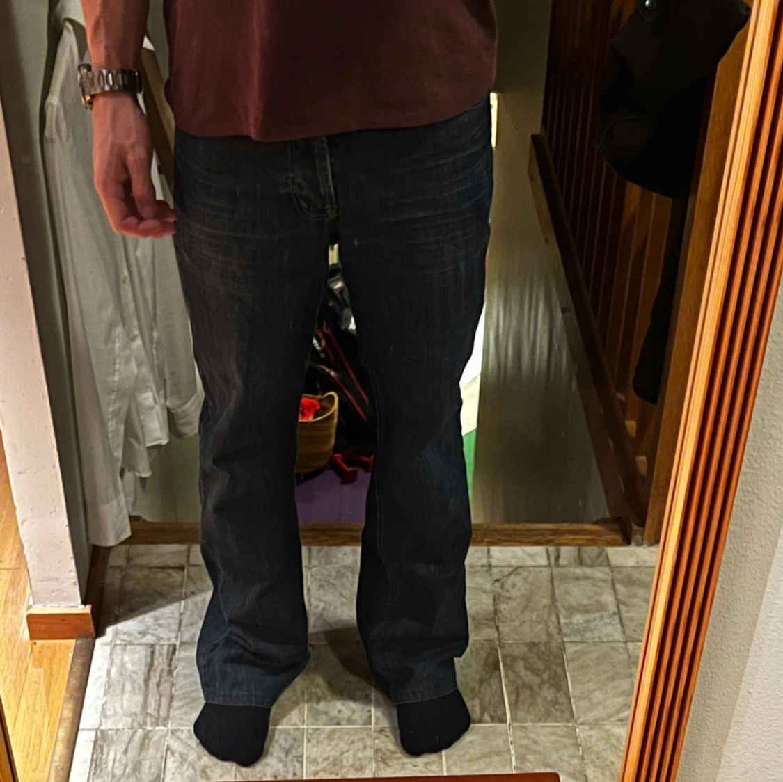 Levi's 507 mörkblå jeans bootcut - 4