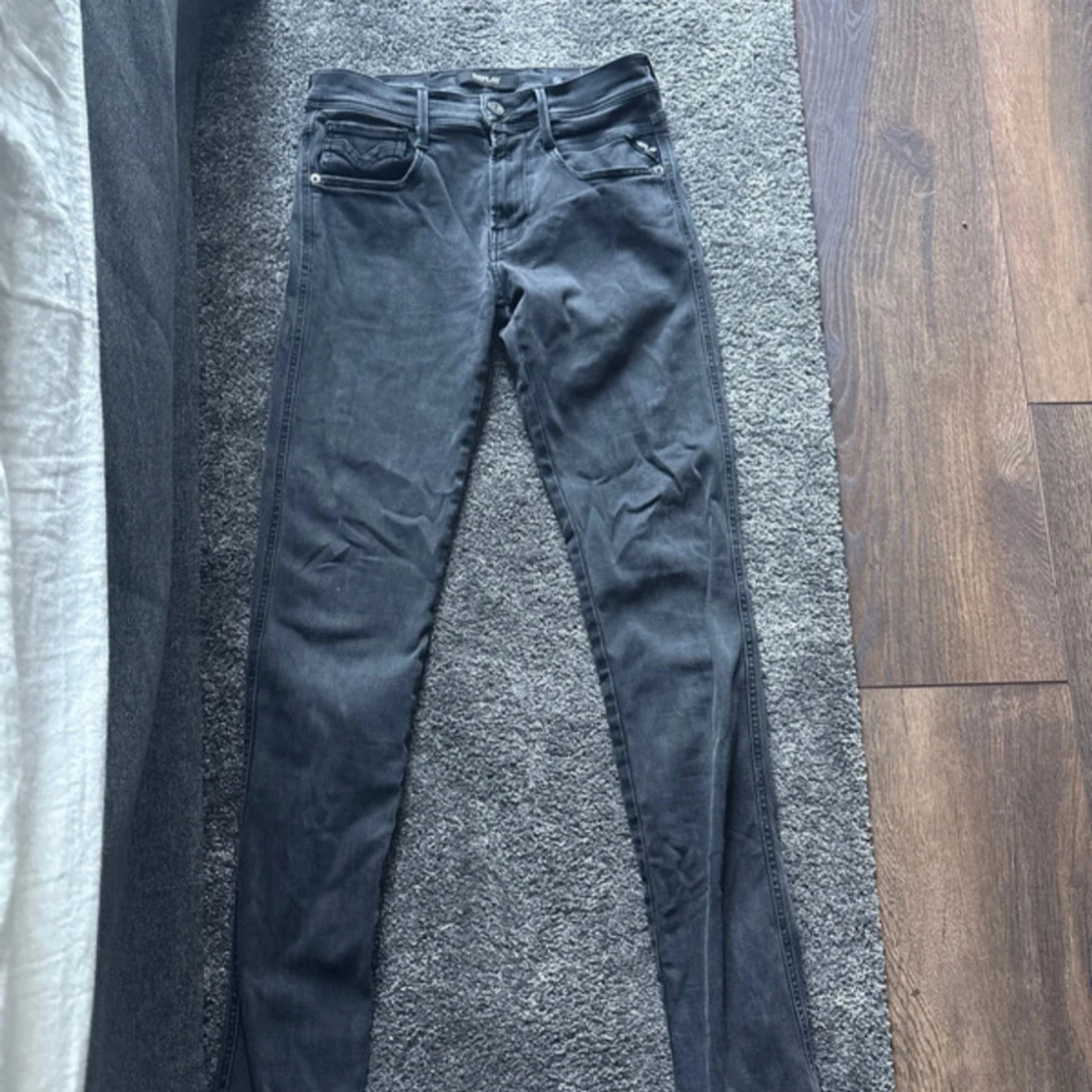 Replay Hyperflex svarta slim jeans