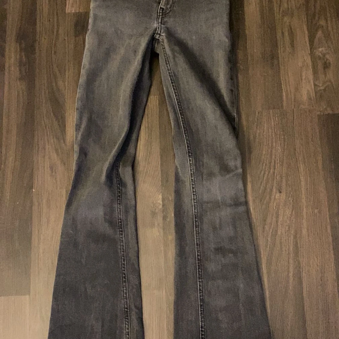Grå bootcut jeans 157 XXS short - 1