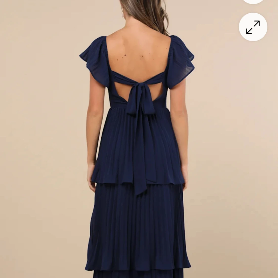 Marinblå långklänning från Lulus - 3