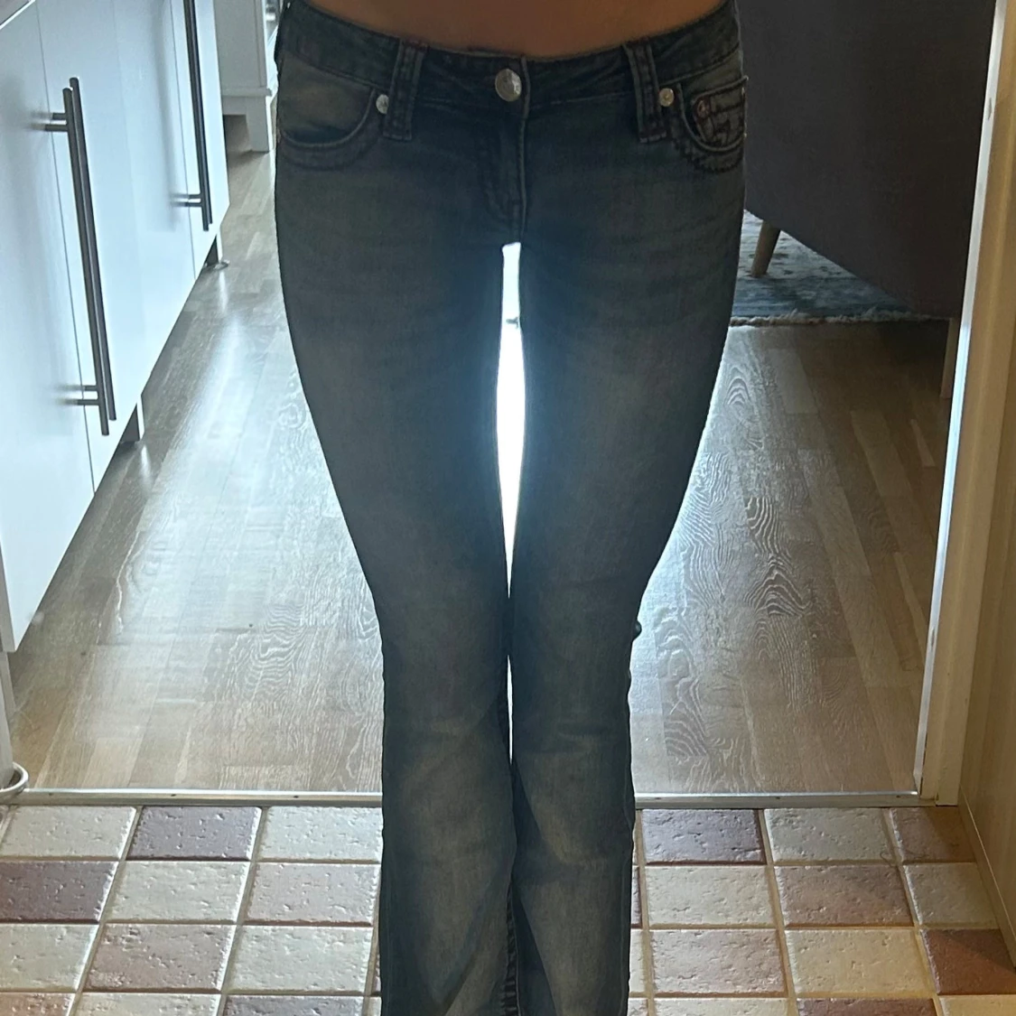 Lågmidjade bootcut jeans True Religion - 1