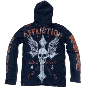 Affliction longsleeve - Affliction longsleeve med luva storlek M