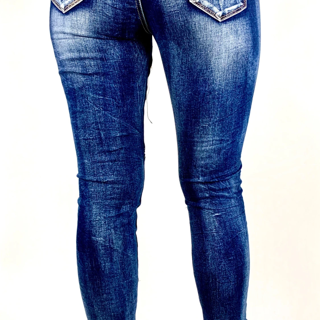 Stretchjeans med detaljer storlek 38 ( ej tum ) - 1
