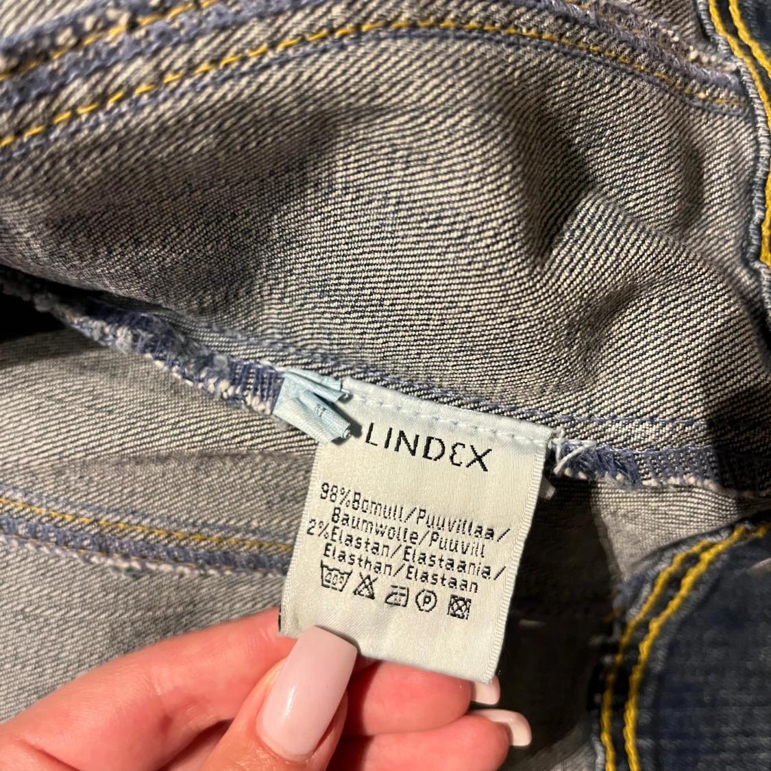 Blå jeansjacka från Lindex - 4