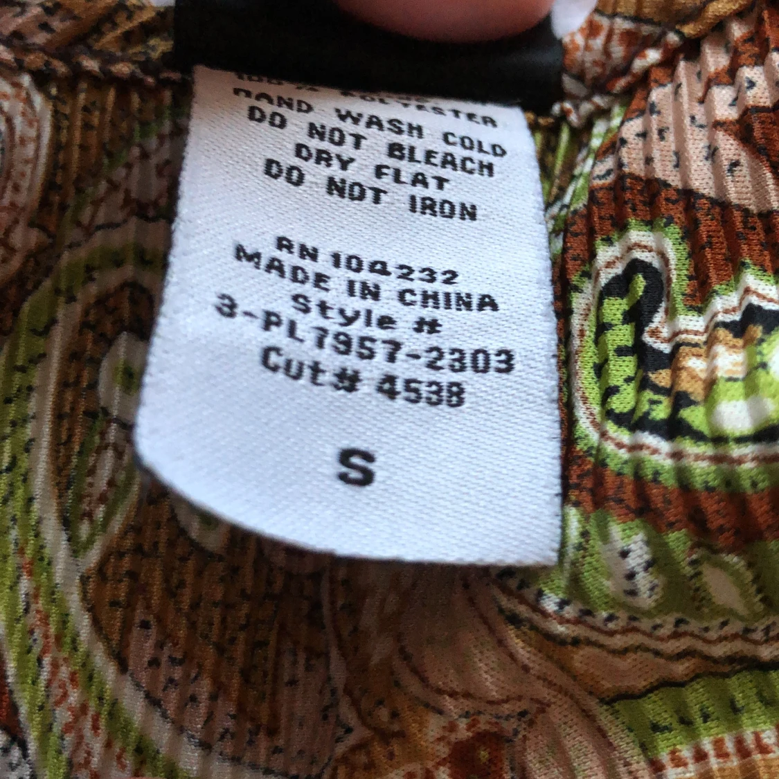 Mönstrad topp i gröna och bruna toner - 3