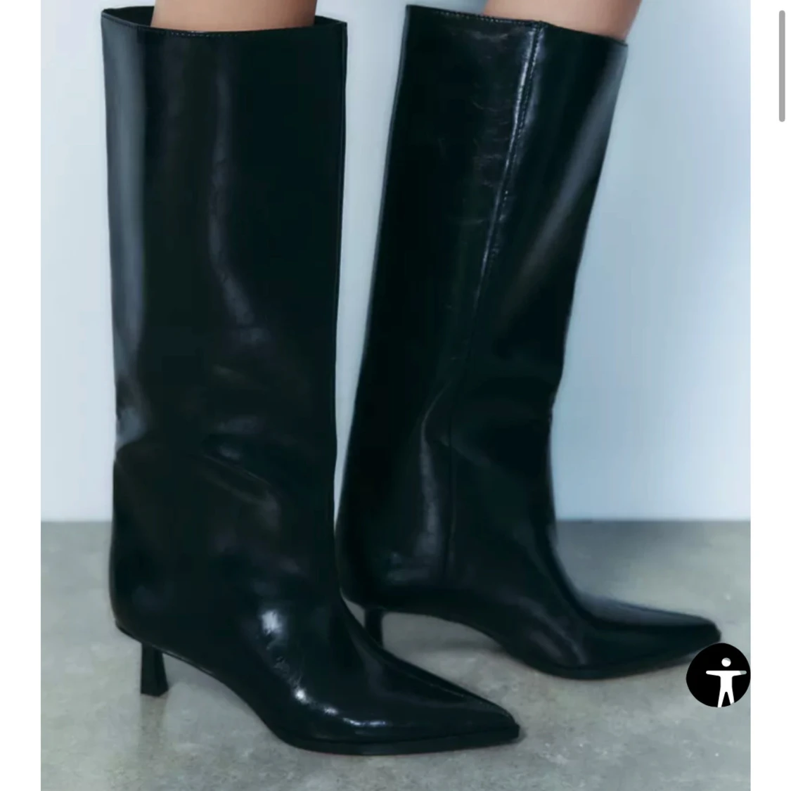 Svarta stövlar med klack - 1