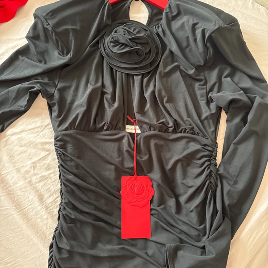 Svart långärmad klänning med rosettdetalj Magda Butrym H&M - 4