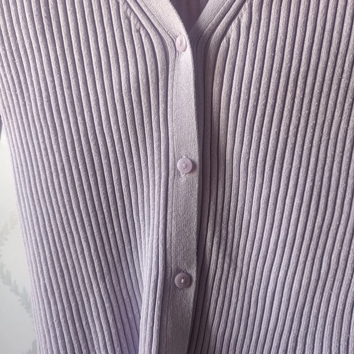 Ljuslila ribbad kofta från H&M - 2