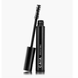 Svart mascara från CAIA - Snygg svart mascara från CAIA med namnet 'Irresistible'. Den har en elegant svart tub och en borste som ger volym och längd till fransarna. Perfekt för att framhäva ögonen med en dramatisk look.
