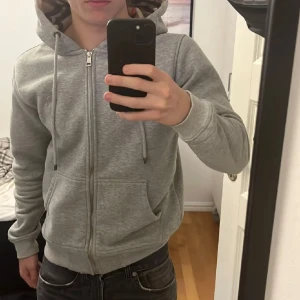 Grå hoodie från Burberry - Säljer en stilren grå hoodie från Burberry  nästan helt ny 