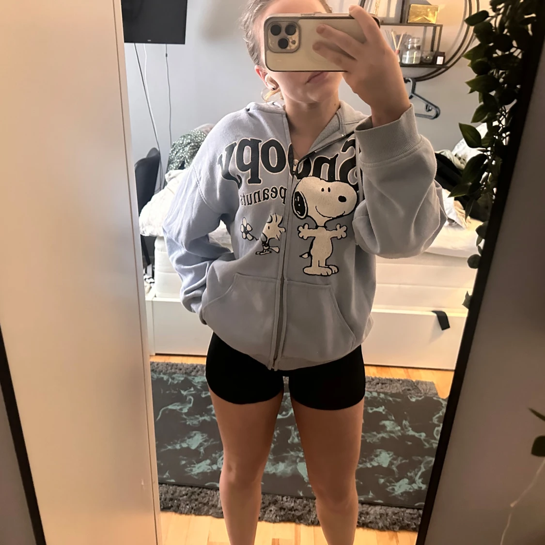 Ljusblå  sip up hoodie💗 - 1