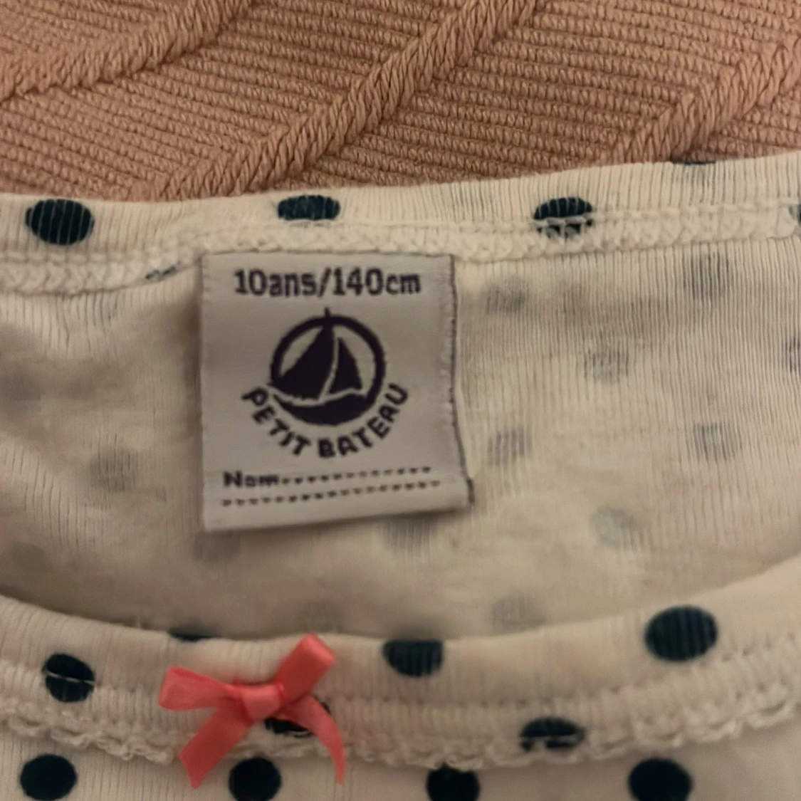 Vit prickig linnetopp från Petit Bateau - 1