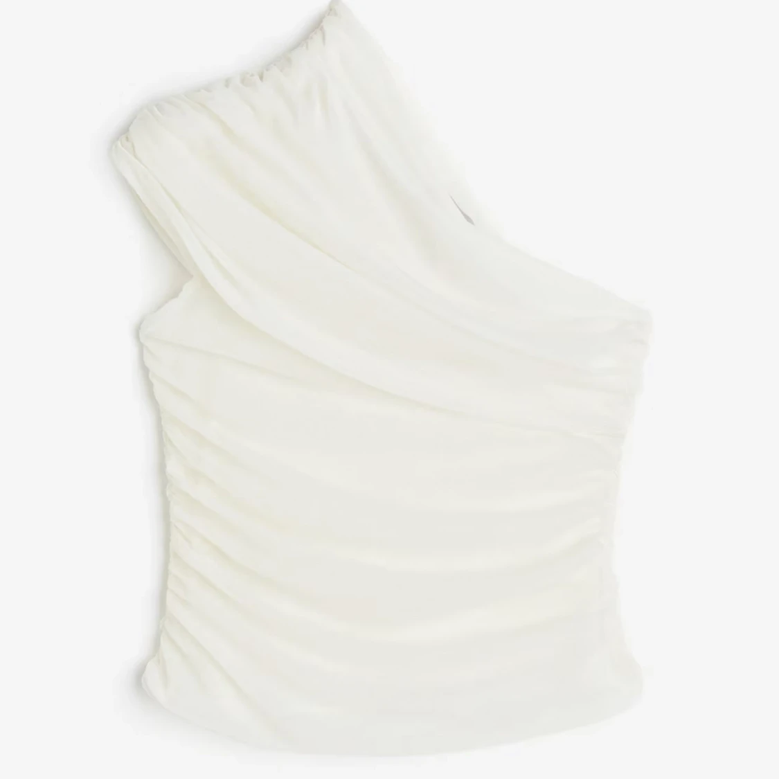 Vit one shoulder topp