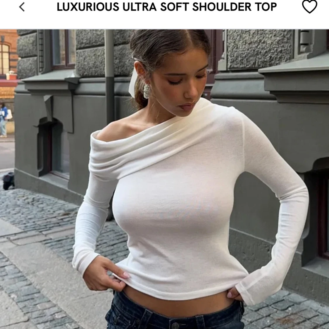 Vit långärmad topp från Nelly