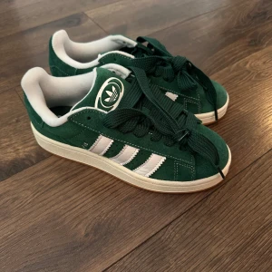 Adidas Campus gröna sneakers - Säljer ett par gröna Adidas Campus sneakers, dessa är aldrig använda och i storlek 36 