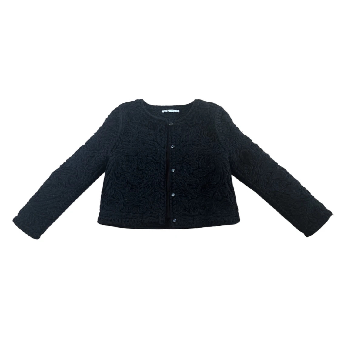 Svart stickad cardigan jacka från ZARA