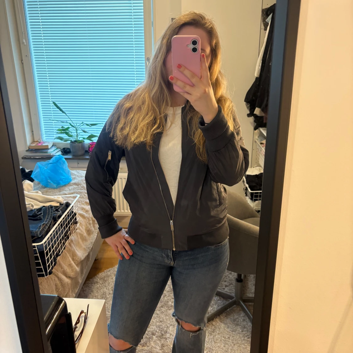 Grå bomberjacka  - 1