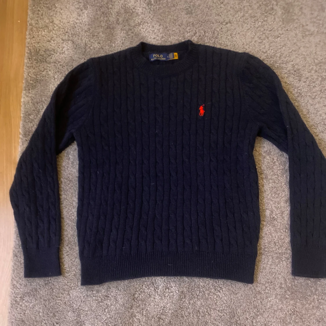Mörkblå stickad tröja från Polo Ralph Lauren - 1
