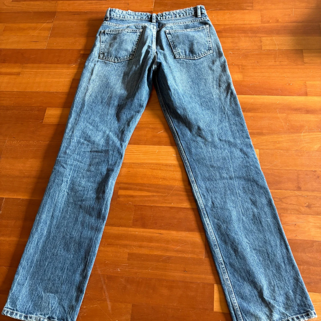 Blå raka jeans från Zara - 1