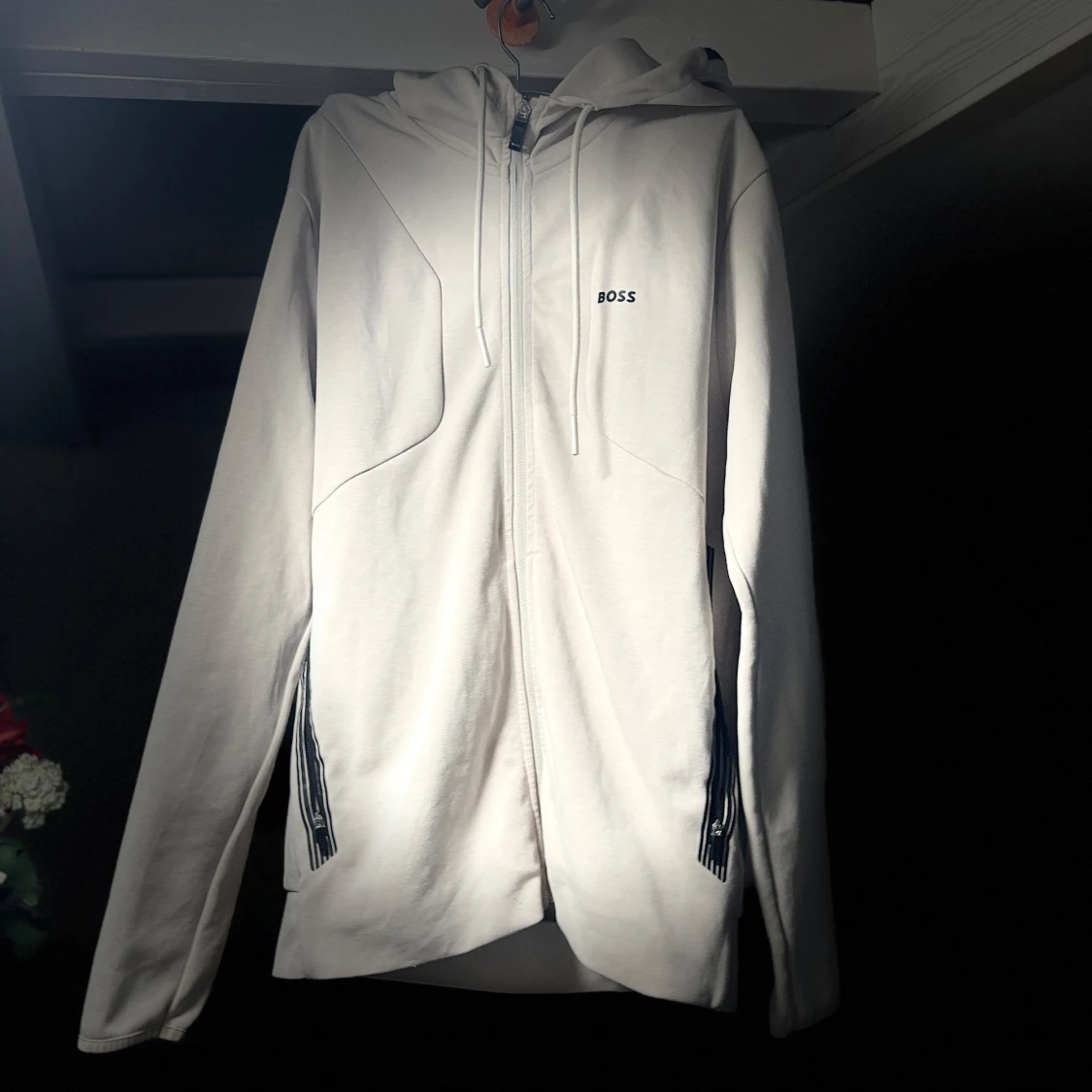 Beige zip hoodie från Hugo Boss - 1