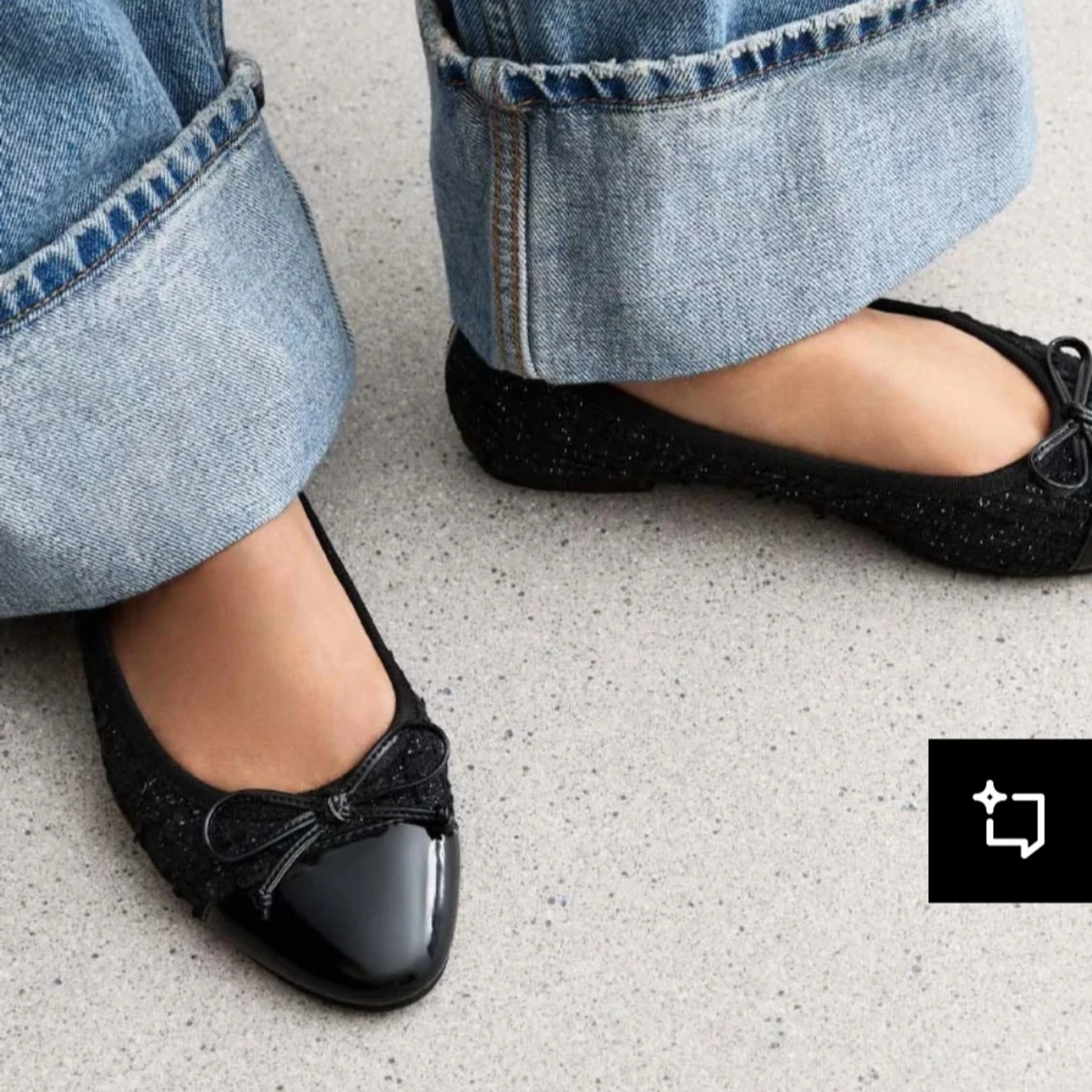 Svarta ballerinaskor från new look - 1