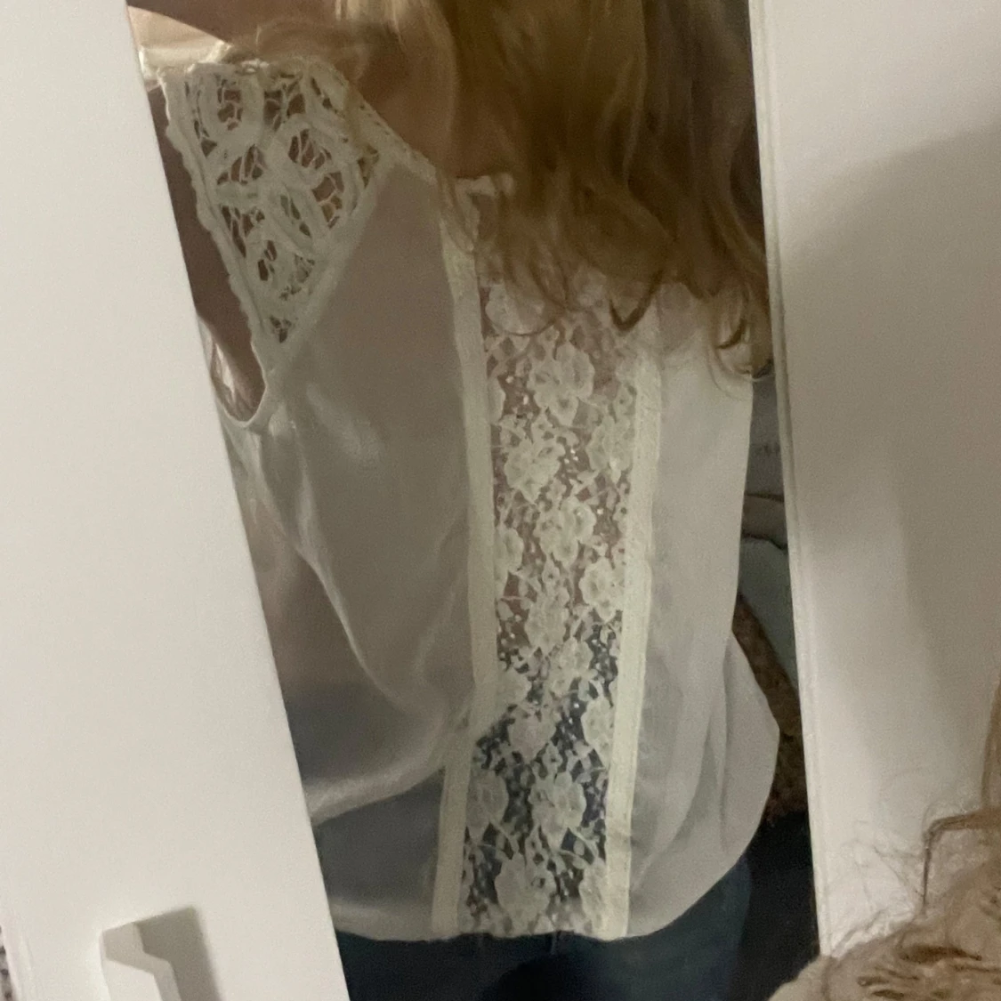 Vit spetsblus från Object - 1