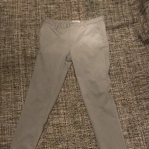 Grå kostymbyxor från TeeShoppen - Snygga grå kostymbyxor från TeeShoppen med klassisk rak passform. Byxorna har diskreta fickor bak och stängs med dragkedja och knapp framtill. Perfekta för en stilren look.