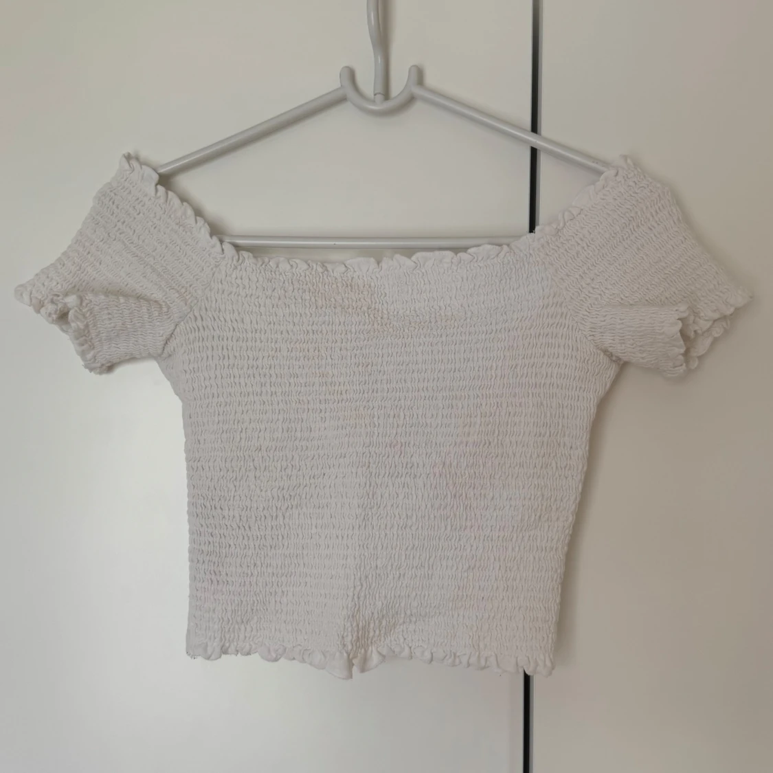 Vit offshoulder topp - 1