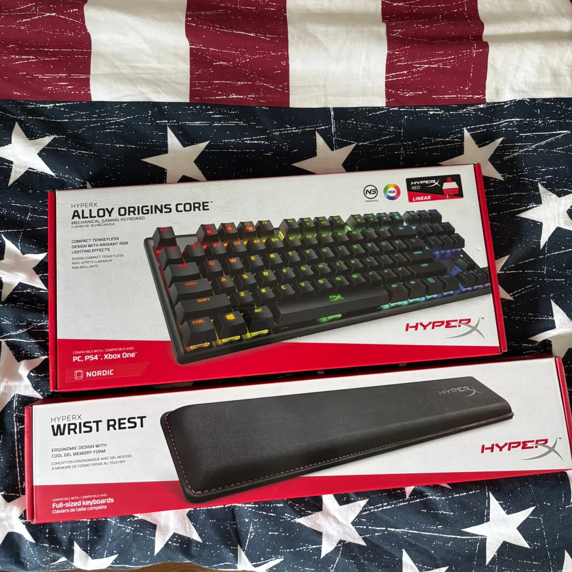 Hyperx tangentbord med handledsstöd