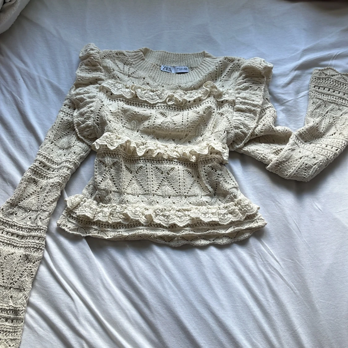 Stickad zara topp - 1