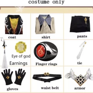 Zhongli cosplay - Säljer min Zhongli cosplay eftersom jag inte använder den längre, peruk medföljer inte bara kläderna. Använd några gånger men alla delar är fortfarande i mycket gott skick. Byter gärna mot en annan genshin cosplay