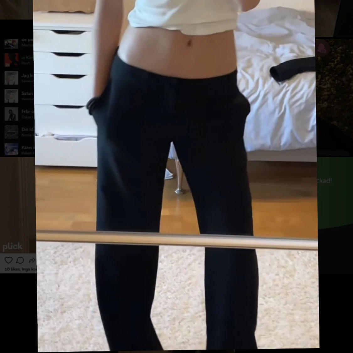 Lågmidjade kostymbyxor 